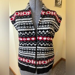 American Living Womens Sweater Vest, Black, Size large